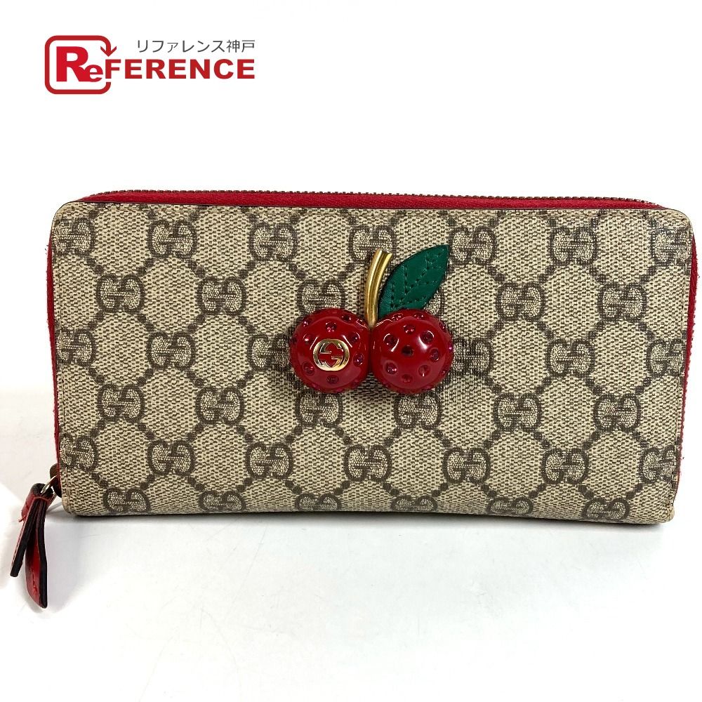 GUCCI グッチ 長財布 GG ロゴ チェリー サクランボ ラインストーン