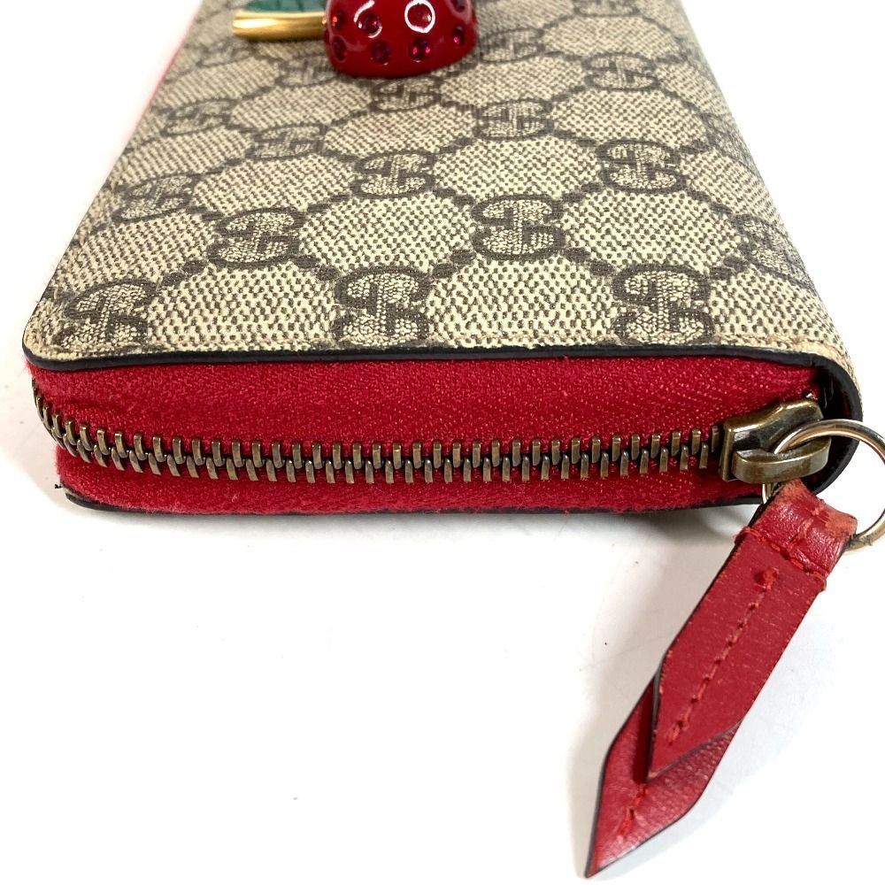 GUCCI グッチ 長財布 GG ロゴ チェリー サクランボ ラインストーン