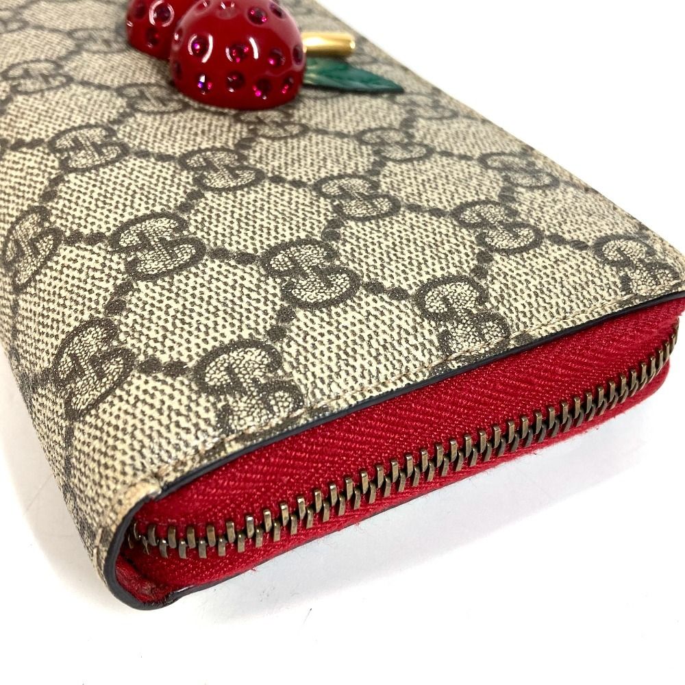 GUCCI グッチ 長財布 GG ロゴ チェリー サクランボ ラインストーン