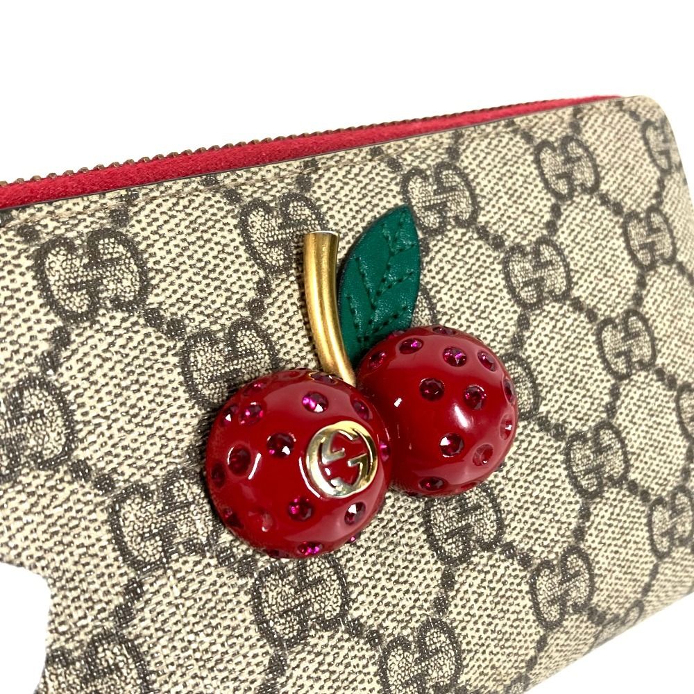 GUCCI グッチ 長財布 GG ロゴ チェリー サクランボ ラインストーン