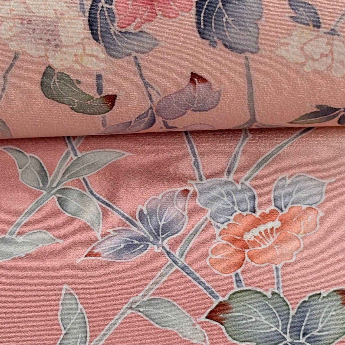 反物 秀品 付下げ 草花 ぼかし ピンク 正絹 【中古】 - メルカリ