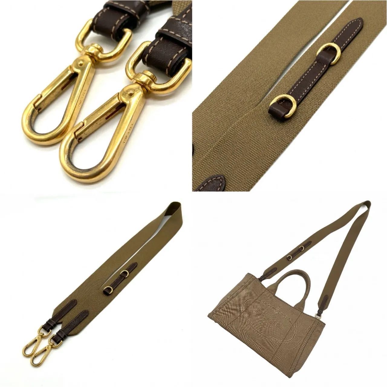PRADA プラダ カナパ 2WAY ハンドバッグ ベージュ 1BG439 トートバッグ 