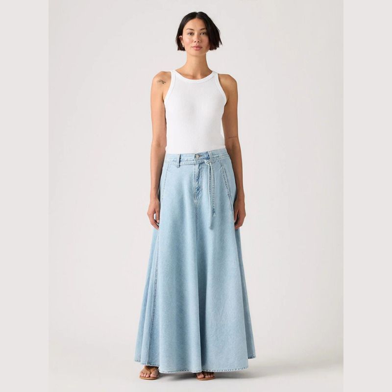 リーバイス Levi’s XL スカート ライト インディゴ WRITE INDIGO レディース 005do0009