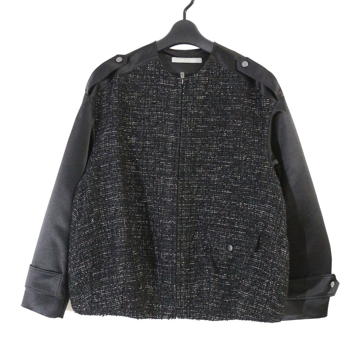 theory luxe セオリーリュクス 25AW Jewel Tweed Jira Jacket サテン 