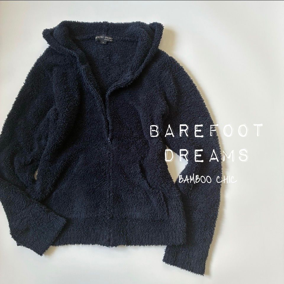 BAREFOOT DREAMS / BAMBOO CHIC ボアフリース ジップアップ パーカー 