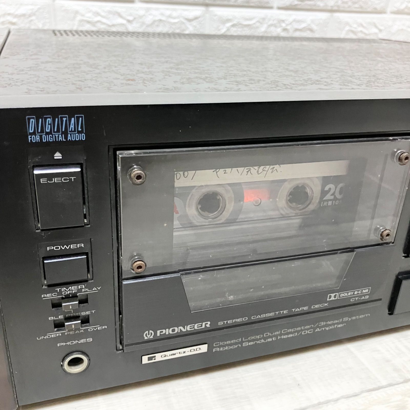 ジャンク パイオニア Pioneer CT-A9 ステレオカセットデッキ 通電確認 