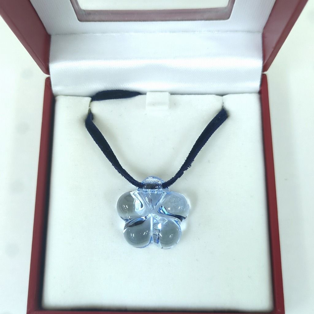 Baccarat バカラ リリフラワー ネックレス チョーカー ブルー ネイビー 