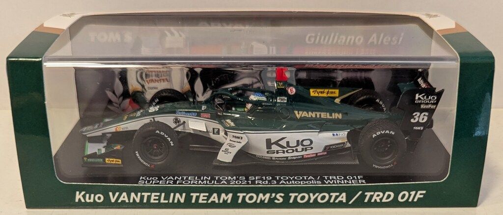 spark 1/43ユーロスポーツ特注 TOM'S SF19 TOYOTA/TRD 01F SUPER FORMULA 2020 Rd.3Autopolis W GAES2202