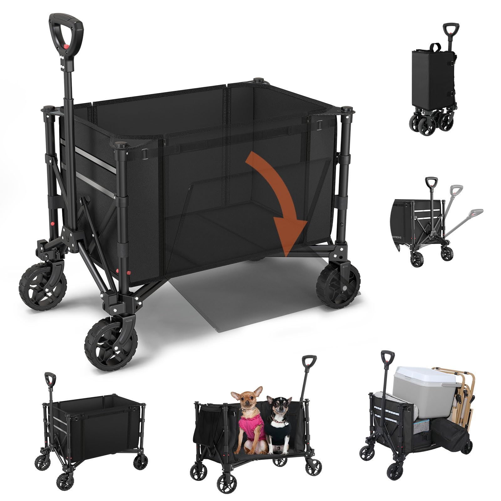 ☆新品☆Housolution キャリーワゴン 大容量120L 高耐荷重100kg ミニ