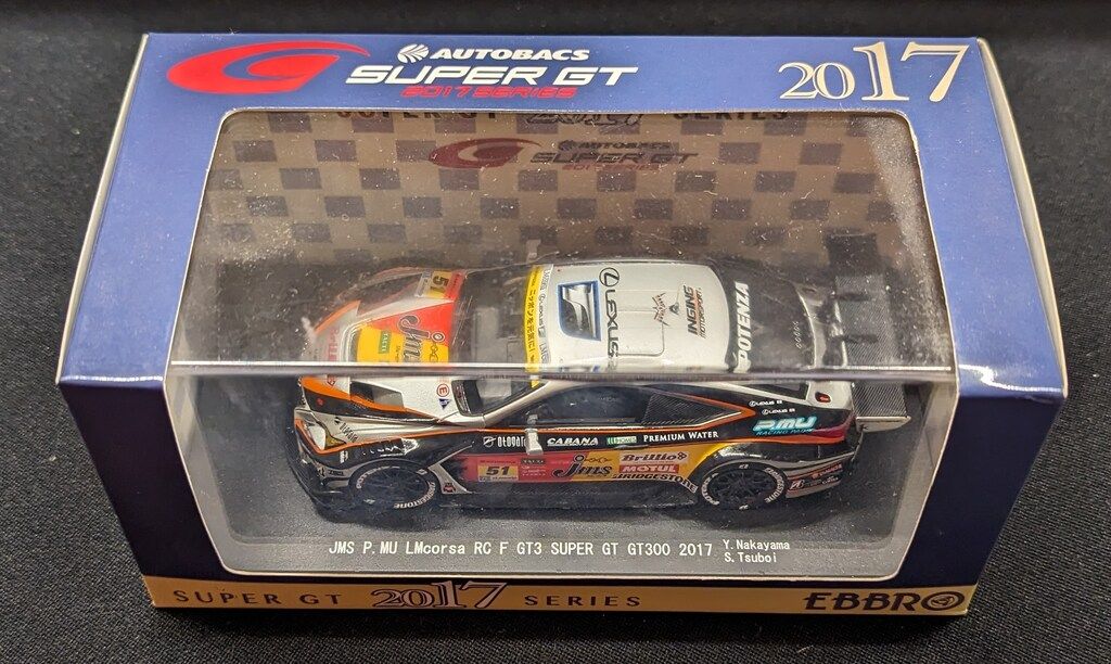 エムエムピー 1/43　EBBRO JMS P.MU LMcorsa RC F GT3 SUPER GT GT300 2017 No.51 45536