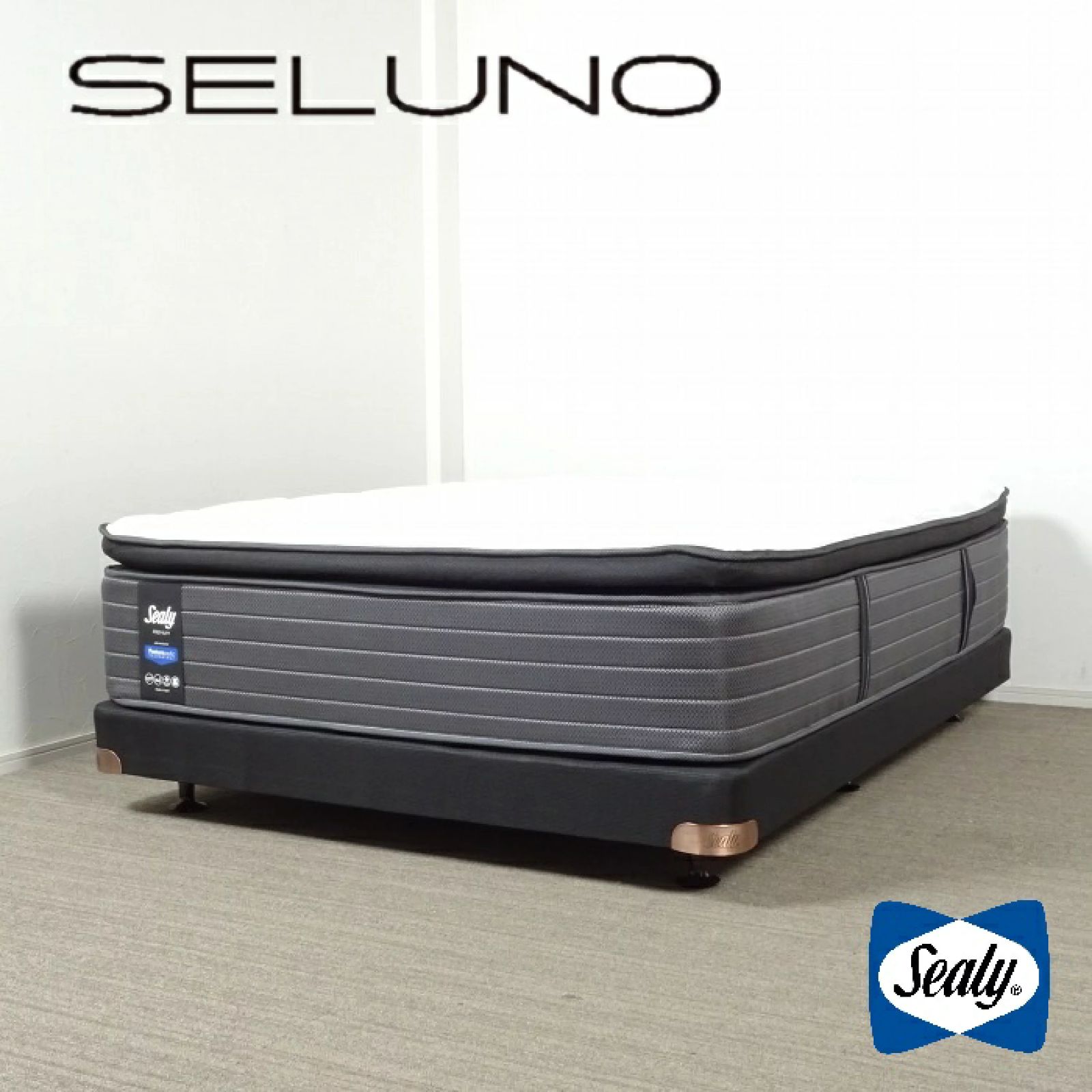 ◾︎SELUNO◾︎ 【展示美品】Sealy シーリー レスポンス プレミアム EPT2 ダブルベッド / ダブルクッション仕様 32万 x468s