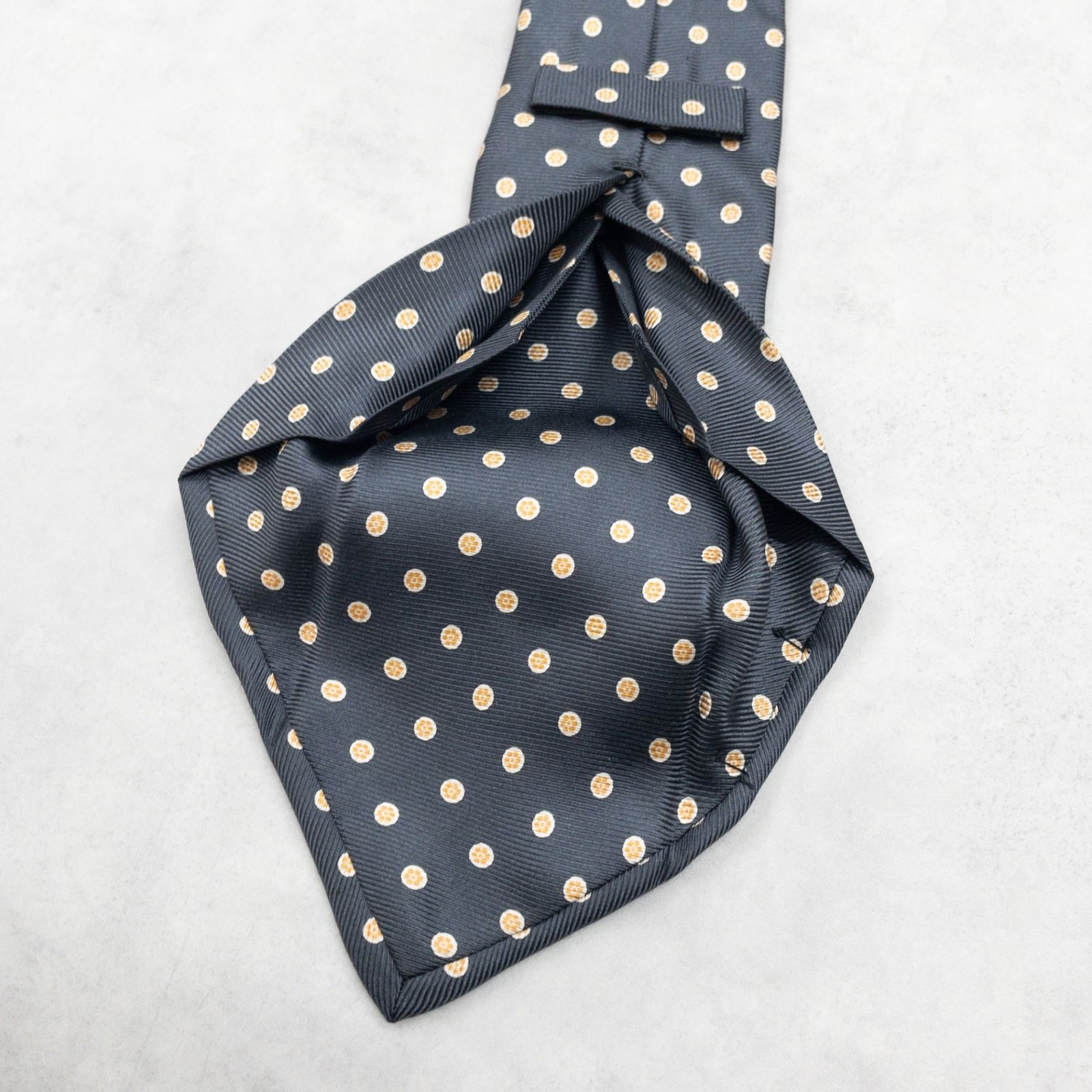 Kiton キートン ネクタイ セッテピエゲ ドット柄 プリント シルク