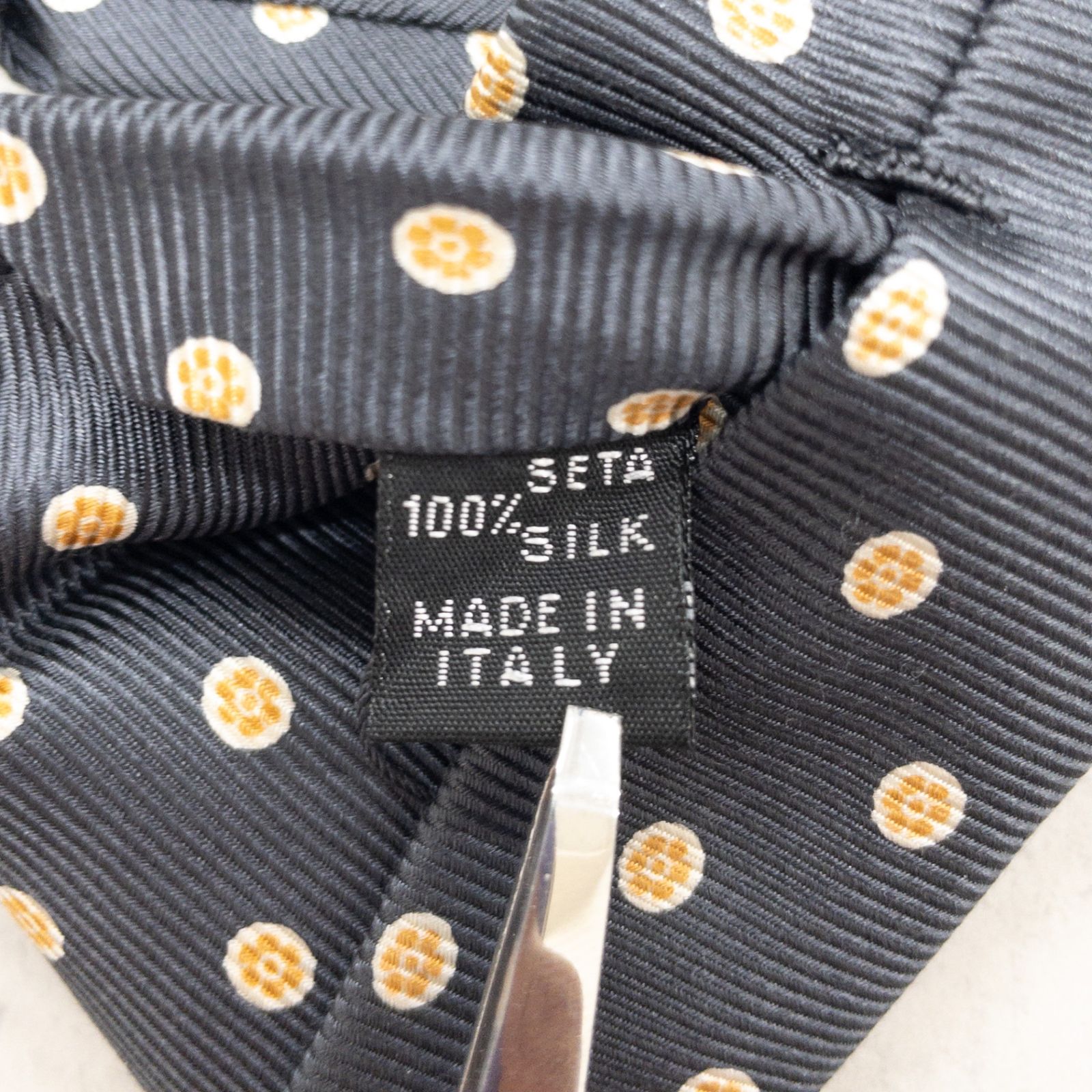 Kiton キートン ネクタイ セッテピエゲ ドット柄 プリント シルク