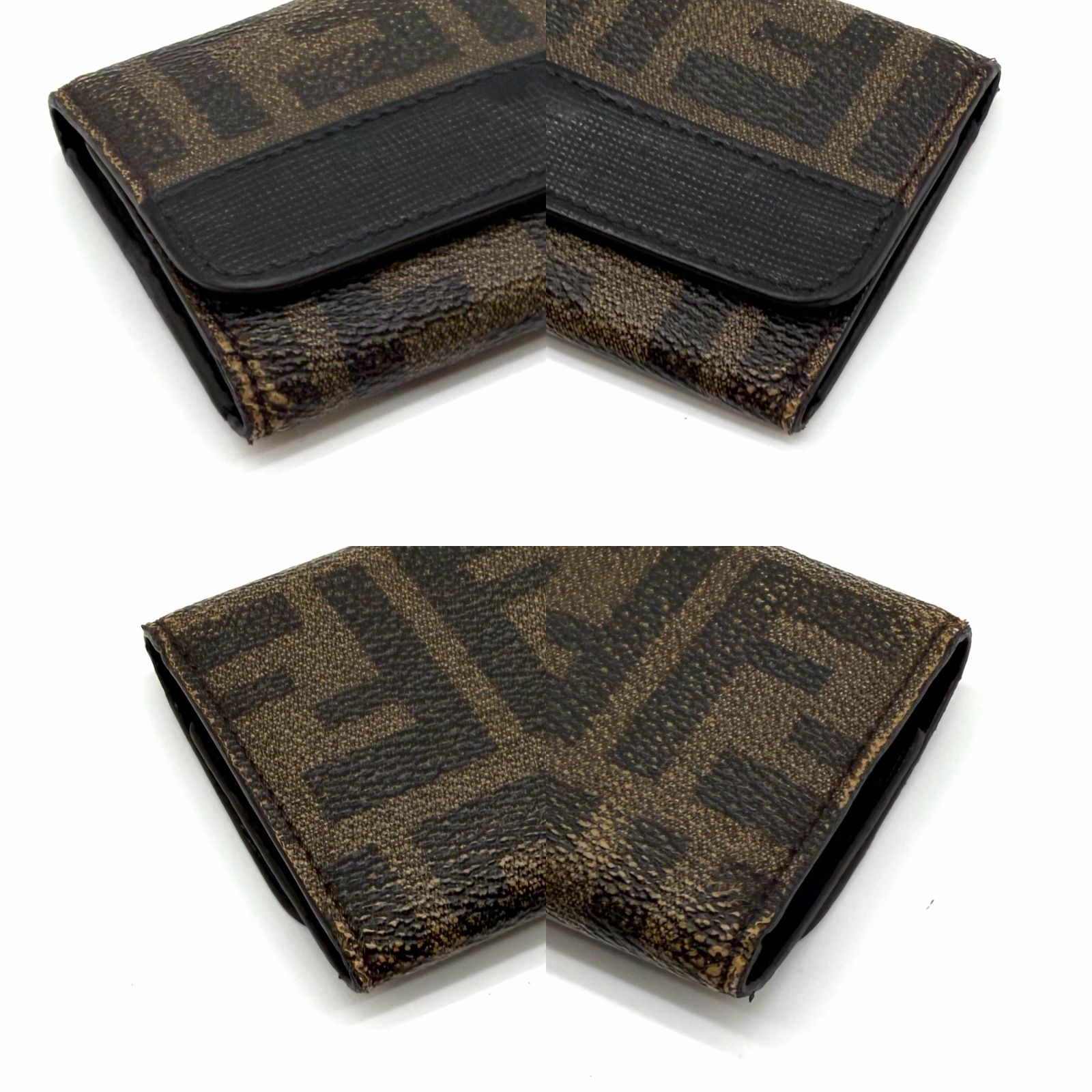 FENDI フェンディ ズッカ柄 キーケース 6連 FFロゴ ブラウン 男女兼用