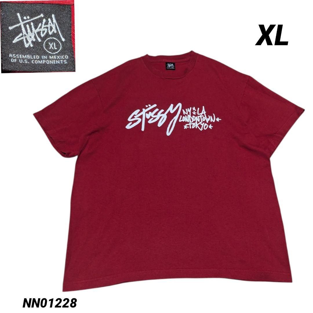 00s stussy Tシャツ XL手書きワールドツアーNN01228
