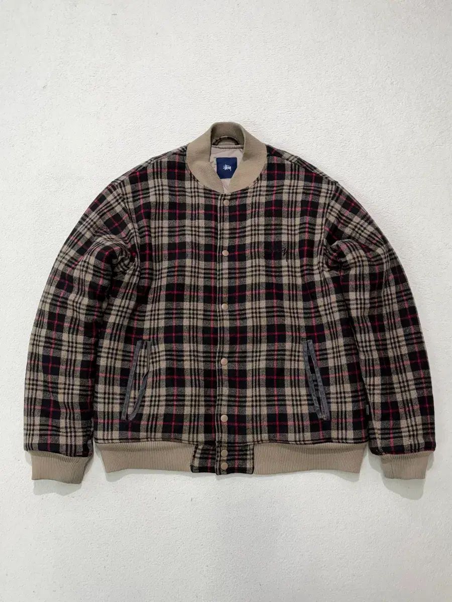 00s オールド STUSSY チェック ブルゾン L - メルカリ