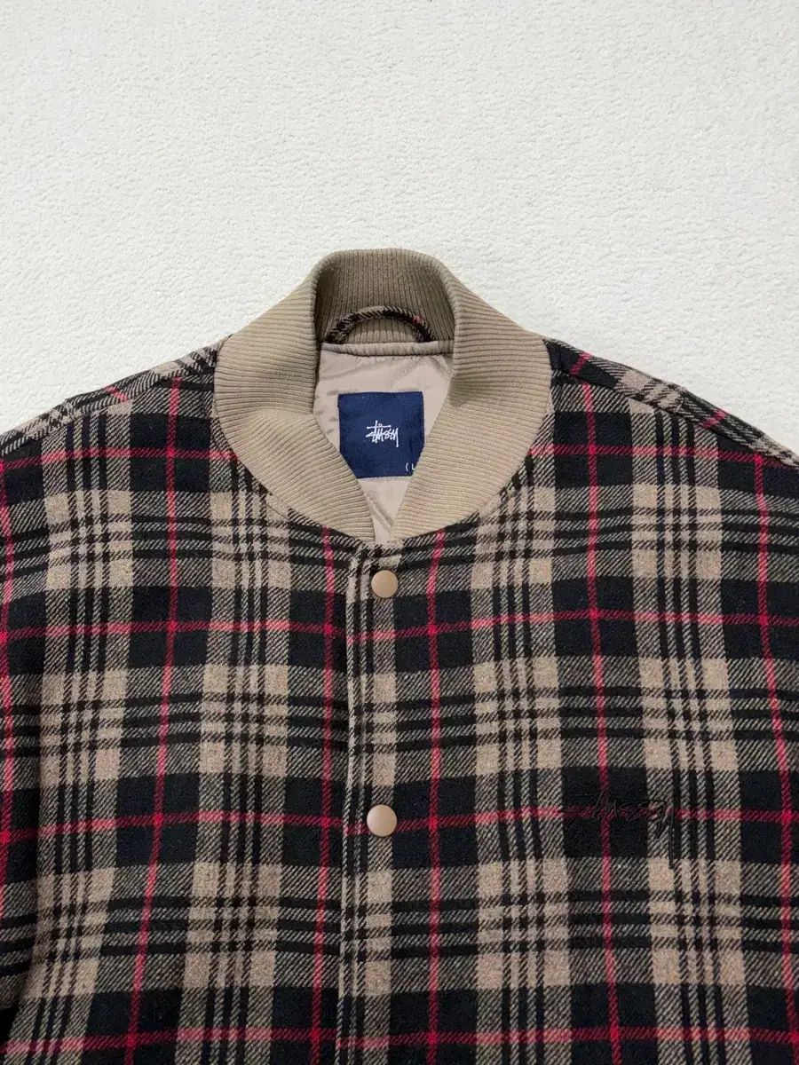 00s オールド STUSSY チェック ブルゾン L - メルカリ