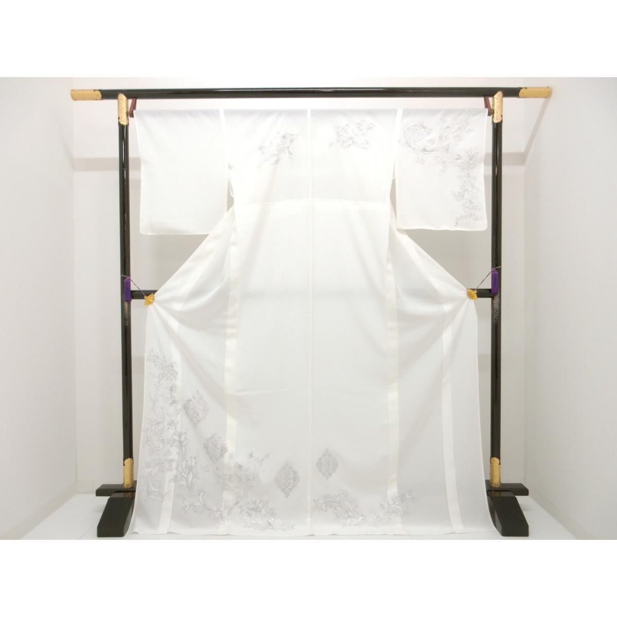 【未使用品】単衣　絽織訪問着　銀彩加工