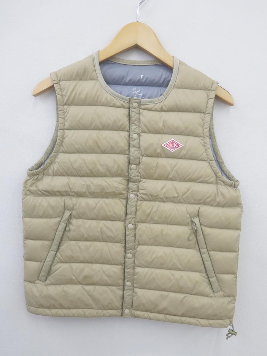 ★7241☆DANTON ダントン JD-8749 Crew Neck Inner Down Vest インナー ダウンベスト　34