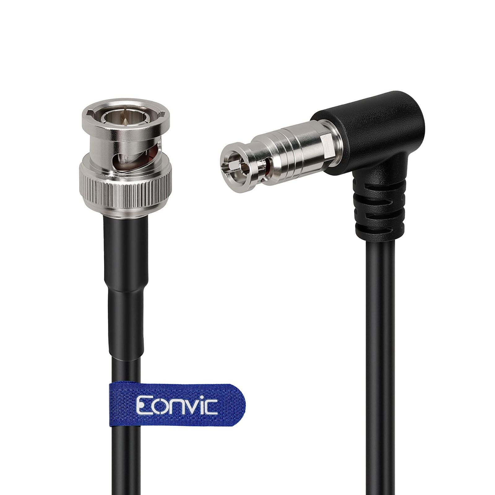 新品 Eonvic 6G SDI 4K 同軸ケーブル 直角高密度マイクロBNCオス→BNCオス Blackmagic Video Assist5インチ3Gおよび12Gモニター用