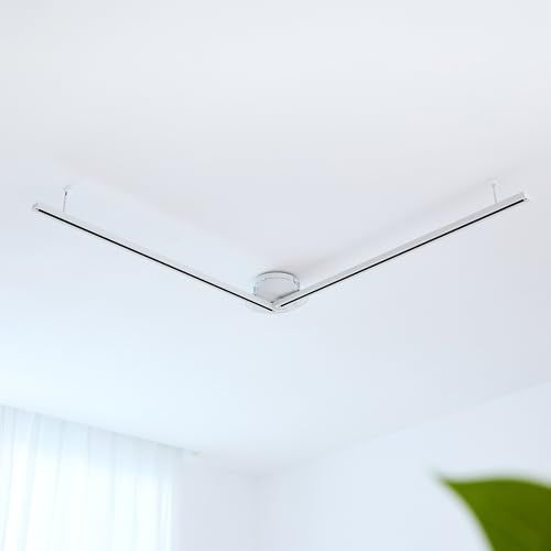 VENTOTA ダクトレール ライティングレール スポットライト 横幅最大202cm 間接照明 天井照明 照明器具 電気 オシャレ 北欧 とりつけ簡単 簡易取 寝室 玄関 食卓用 和室 商業店舗 工事不要 角度調整自由 折り畳み式 focti (ホワ 国内発送