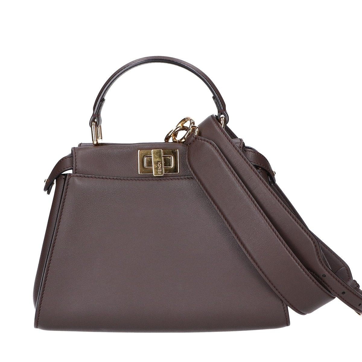 FENDI フェンディ 8BN244 ブラウン ピーカブーミニ ショルダーバッグ 