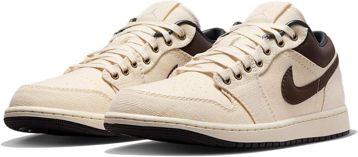 [ナイキ] エア ジョーダン 1 ロー プレミアム AIR JORDAN 1 LOW PRM ペールアイボリー/オフノワール/バロックブラウン IB8058-110 27.5cm [27.5 cm]