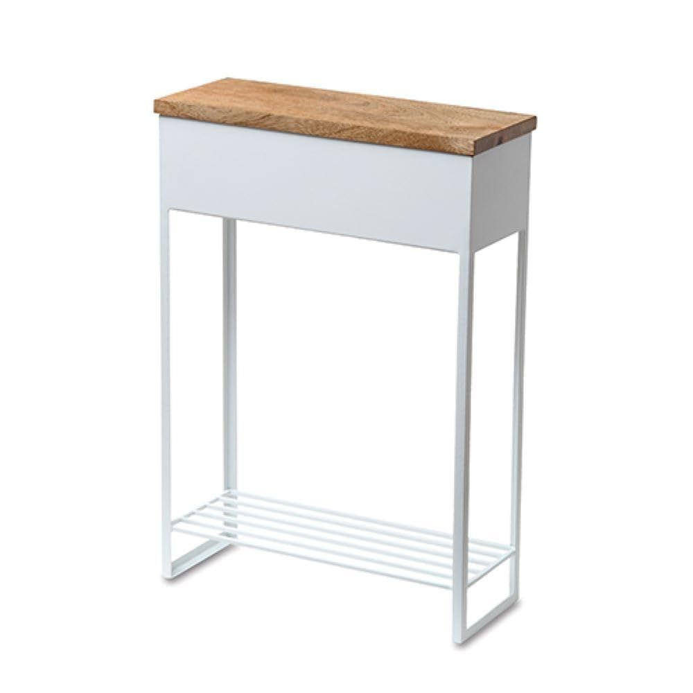 新品 POSH LIVING(ポッシュリビング) マルチラック ホワイト サイズ:本体:約W36.8 D14.2 H52.5/BOX:約W18 D13.5 41416