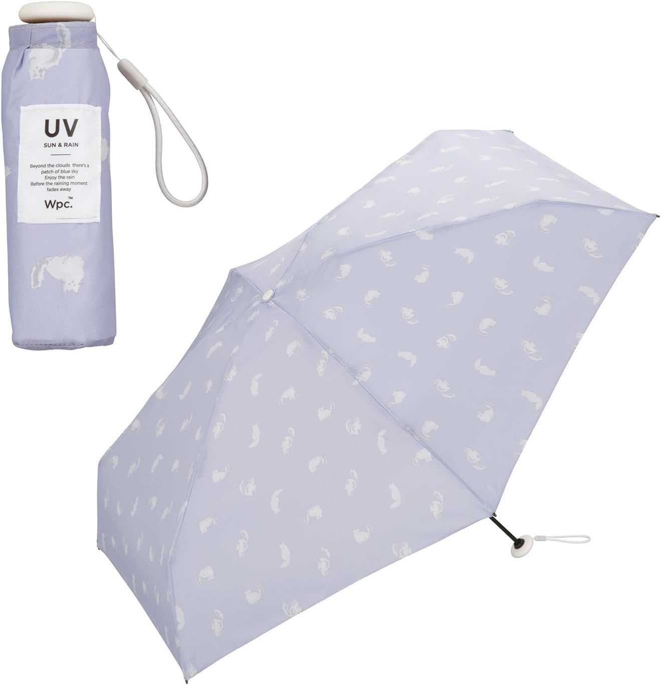 【2026】Wpc. 折りたたみ傘 ベビーアンブレラ キャッツパープル ≪晴雨兼用／UVカット率90％≫ 雨傘 軽量 おしゃれ 可愛い 通勤 通学 レディース 女性 CO04-333-002 [キャッツパープル]