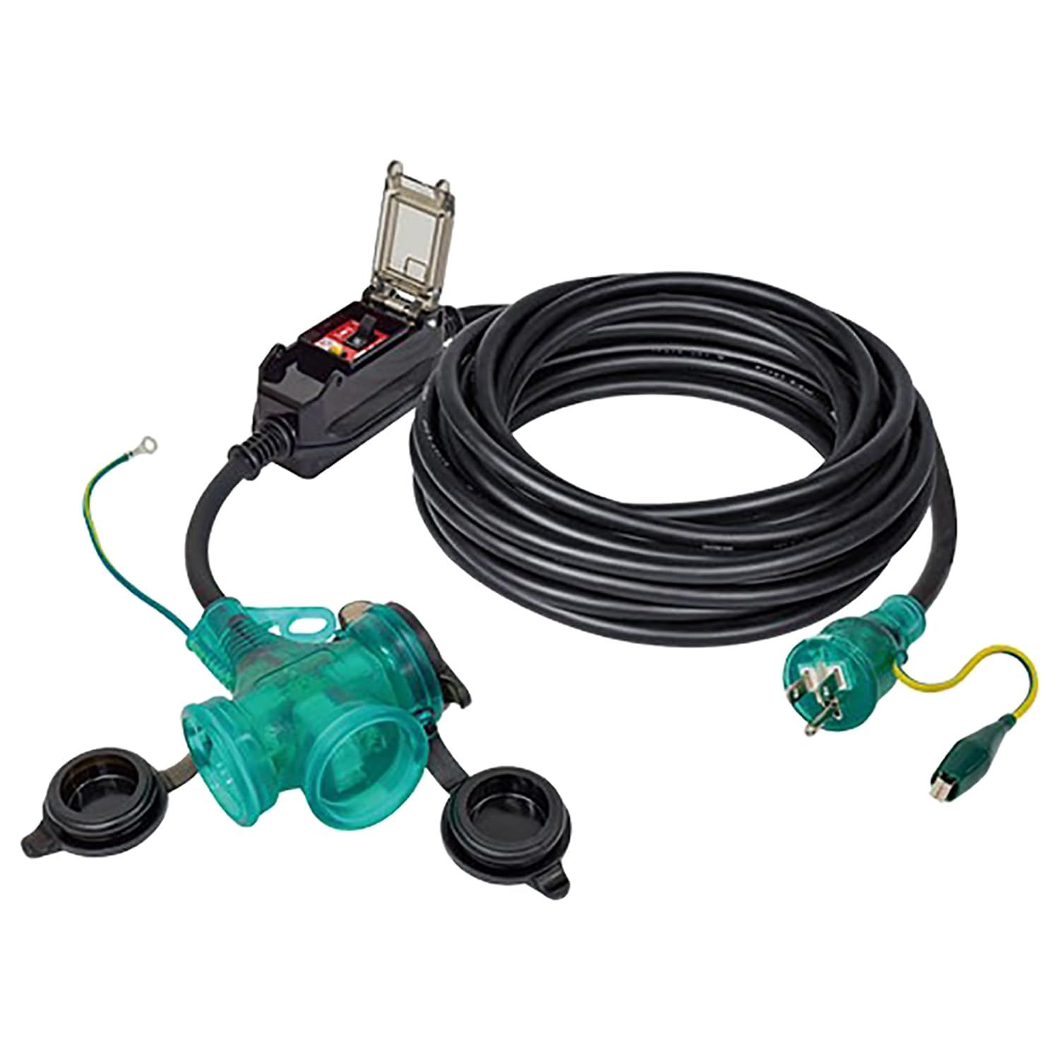 新品 NICHIDO 防雨ポッキン延長ブレーカ10ｍ 過負荷漏電保護兼用 10A 8343 PBW-EK10T10A-S