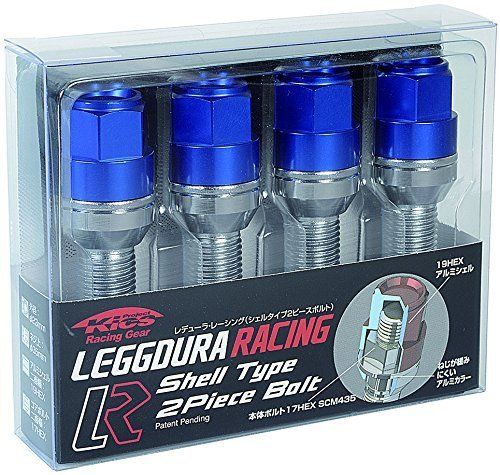 新品 KYO-EI ( 協永産業 ) ホイールボルト LEGGDURA RACING Bolt 【 M14 x P1.5 】 テーパー : 14R 【 首下 : 45mm 】 ブルー KIC8045U4