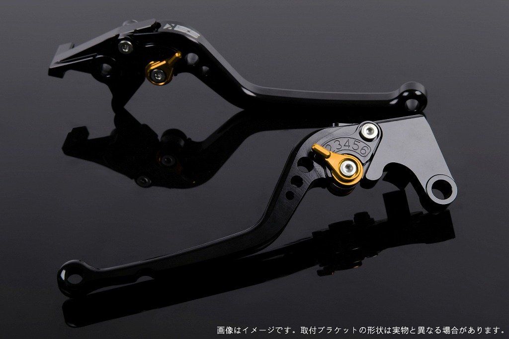 新品 アジャストレバー クラッチ&ブレーキセット レバー色:ブラック アジャスト色:ゴールド (FZ1フェザー 06-13)/(FZ6フェザー 04-10)/(FZ6R 09-11)/(XJ6ディバージョン 09-14)/(MT-07 14)/(MT-09 1