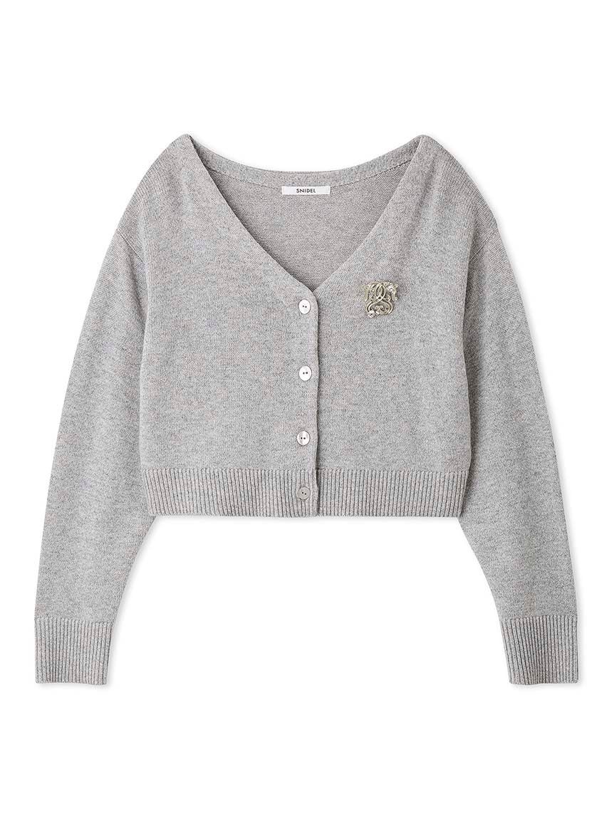 新品 [スナイデル] ブローチ付きショートカーデ SWNT244240 レディース LGRY Free Size