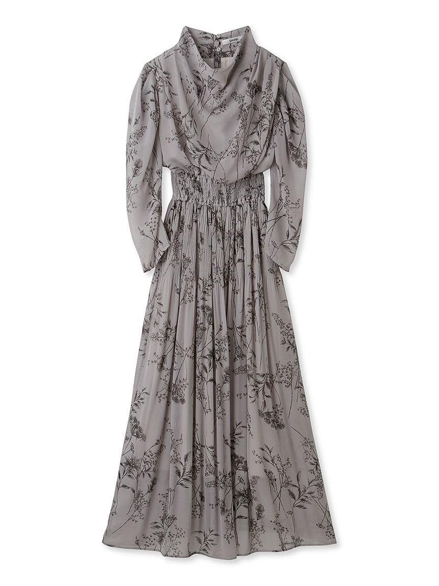 新品 ドレープネックシャーリングワンピ
