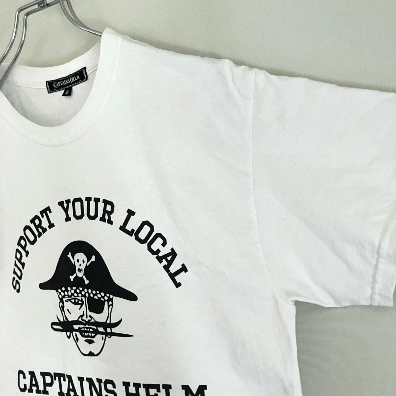 試着のみ キャプテンズヘルム オックスフォード シャツ ラリー スミス カスタム キャプテンズヘルム/CAPTAINS HELM☆海賊フェイス×SUPPORT YOUR LOCAL
