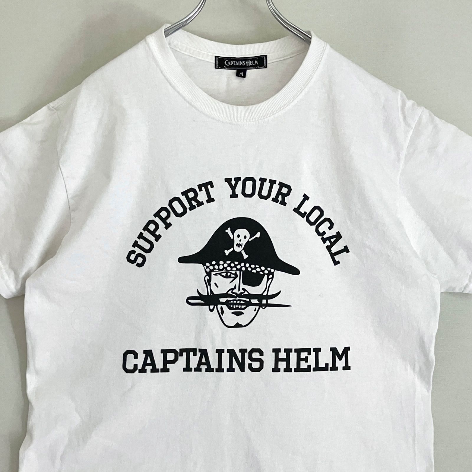 激レア キャプテンズヘルム オックスフォード シャツ ラリー スミス カスタム キャプテンズヘルム/CAPTAINS HELM☆海賊フェイス×SUPPORT YOUR LOCAL
