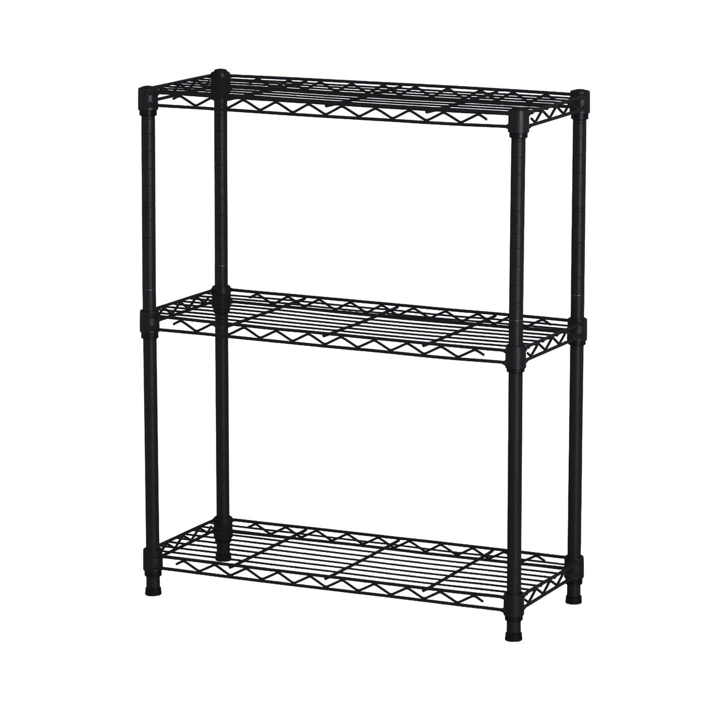 エイアイテック(AITECH) 19φスチールラックセット 3段 幅60cm 奥行25cm 高さ74.3cm 支柱径19mm 組立品 ダークグレー AAS-6201 DGYｍａ
