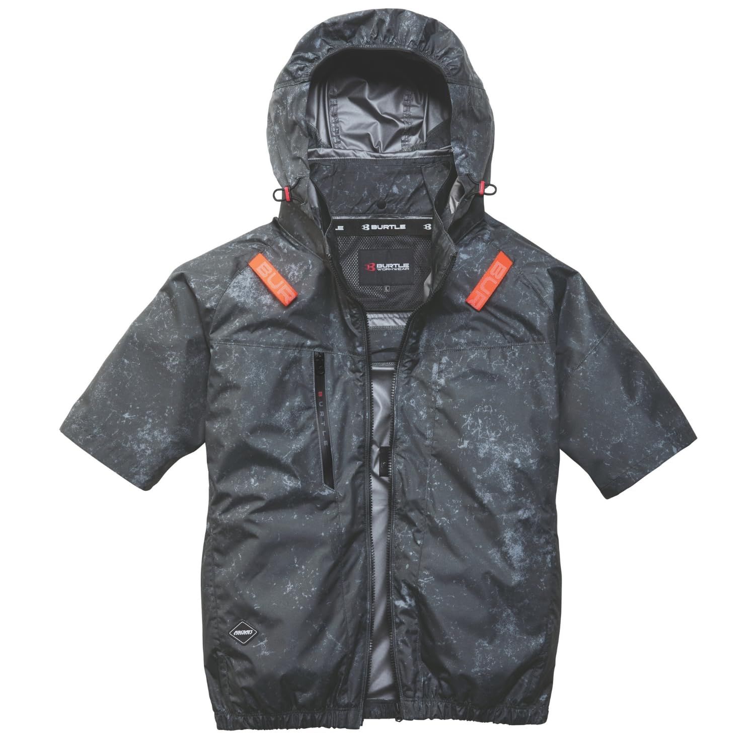 [プロデポ] バートル AC半袖ブルゾン AC2096 (服単品) サイドバックファン取付設計モデル AIRCRAFT エアークラフト 春夏 撥水 防汚 作業着 作業服 (JP, アルファベット, 2XL, 79:ストー [79:ストームブラック] [2XL]