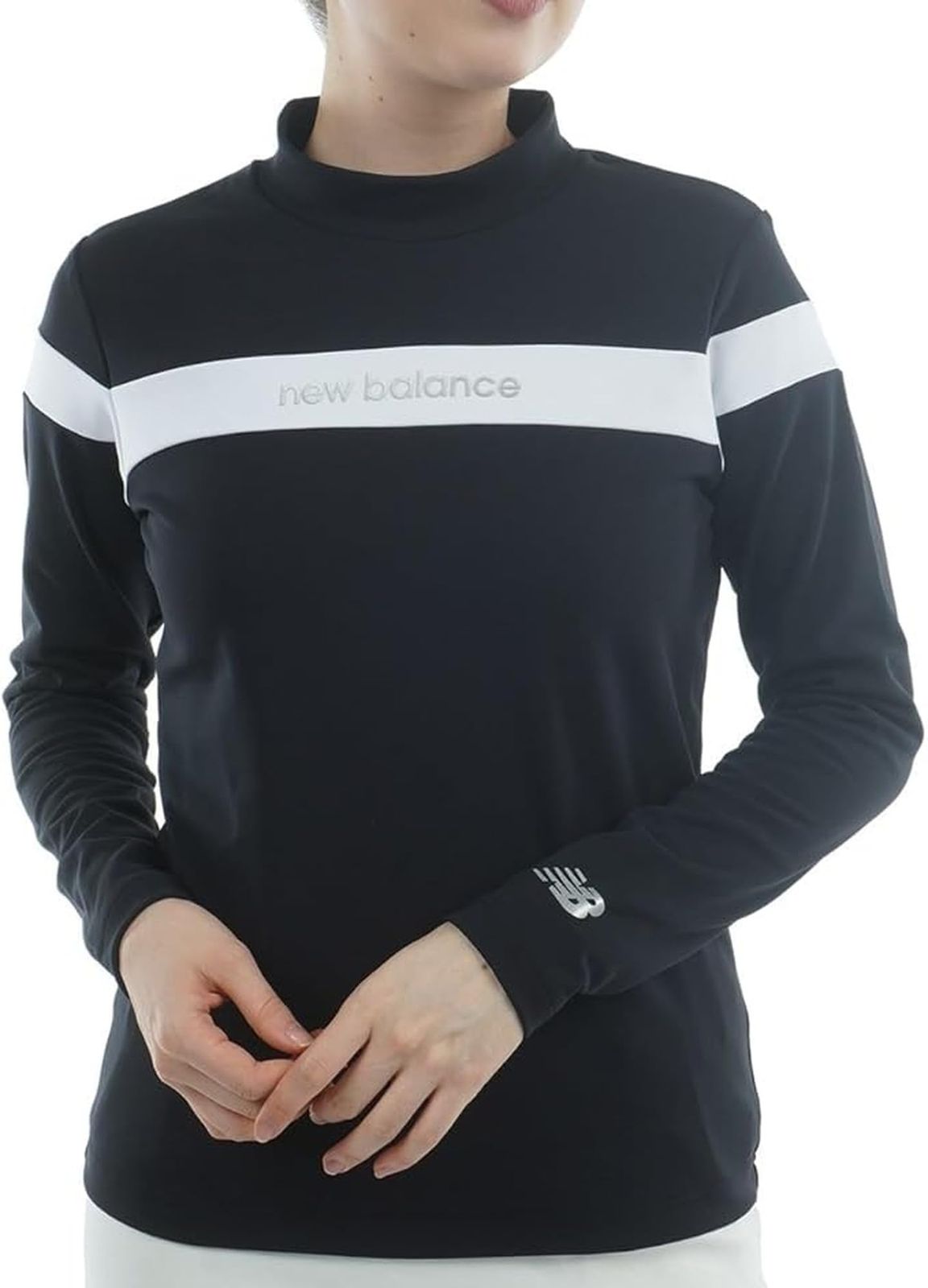 新品 [ニューバランス] ゴルフ レディース 長袖 モックネックシャツ (吸汗速乾性・ストレッチ性) / 012-5267503 010_ブラック 3 [LL]
