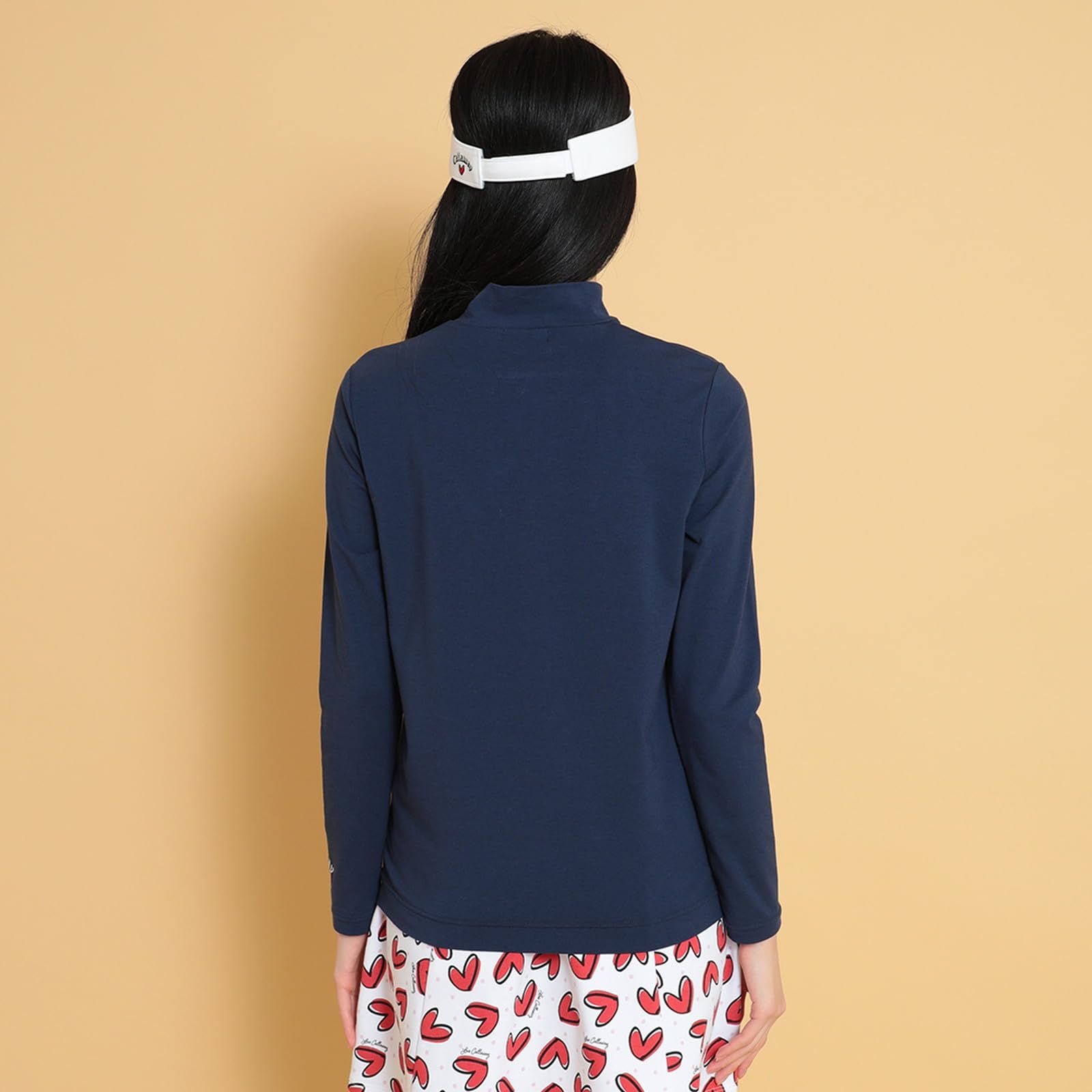 新品 [キャロウェイ] レディース 長袖 モックネックシャツ [LOVEシリーズ] / ゴルフ / C25133220 1120_ネイビー L
