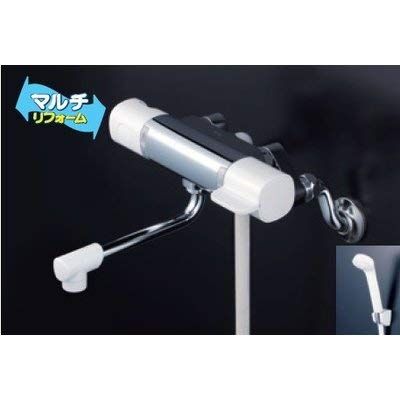 新品 KVK 取替用サーモスタット式シャワー(240mmパイプ付) FTB100KTKR2 白