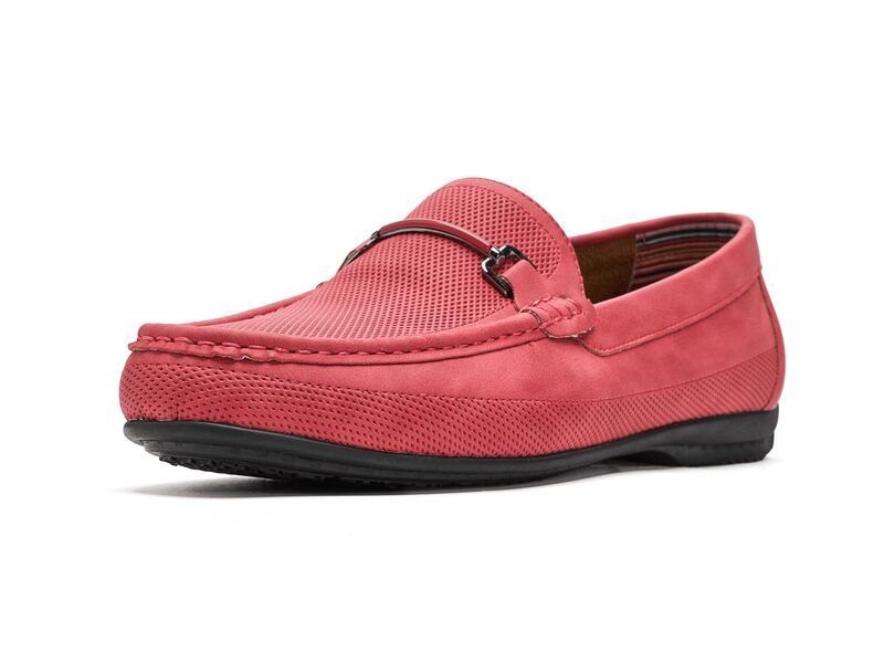 ステイシーアダムス メンズ シューズ スリッポン・ローファー Stacy Adams Colton Moc Toe SlipOn Loafered レッド