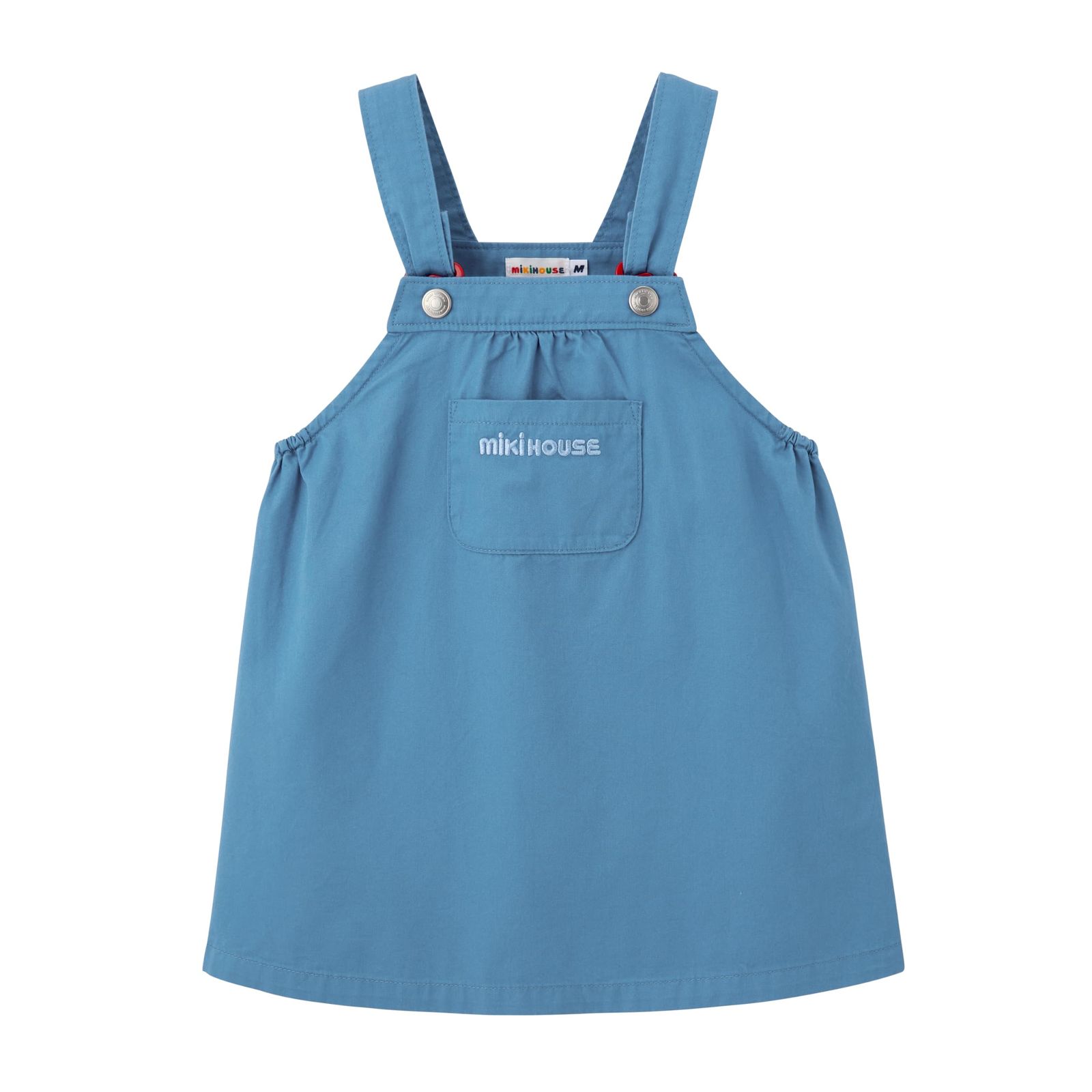 新品 [ミキハウス] WEB限定 ジャンパースカート スカート ロゴ 無地 綿100％ 女の子 ベビー キッズ ベビー服 子供服 10-1829-685 L(90-100cm) ブルー