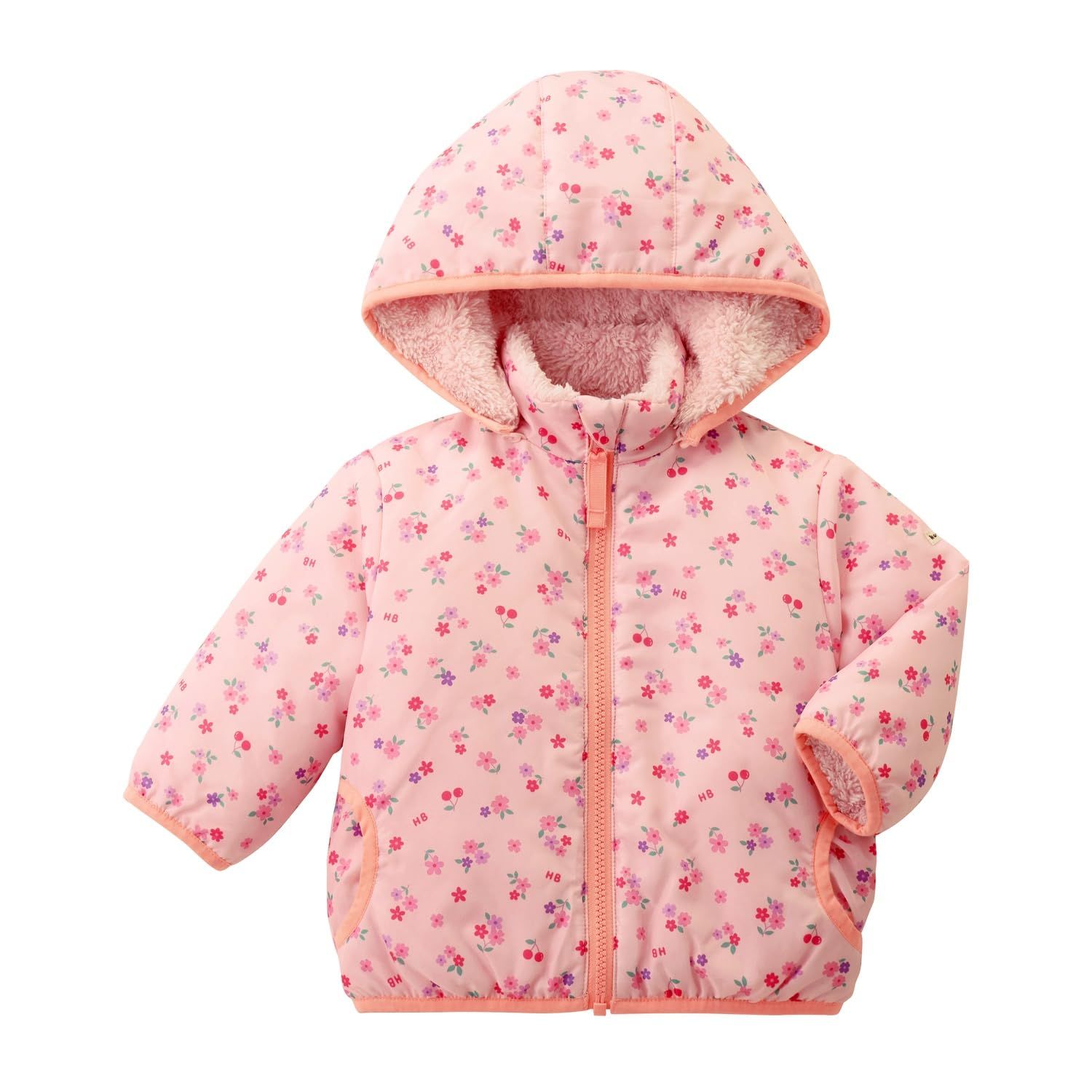 新品 [ミキハウス ホットビスケッツ] ジャンパー 男の子 女の子 キッズ 子供服 ピンク 80cm 73-3706-493