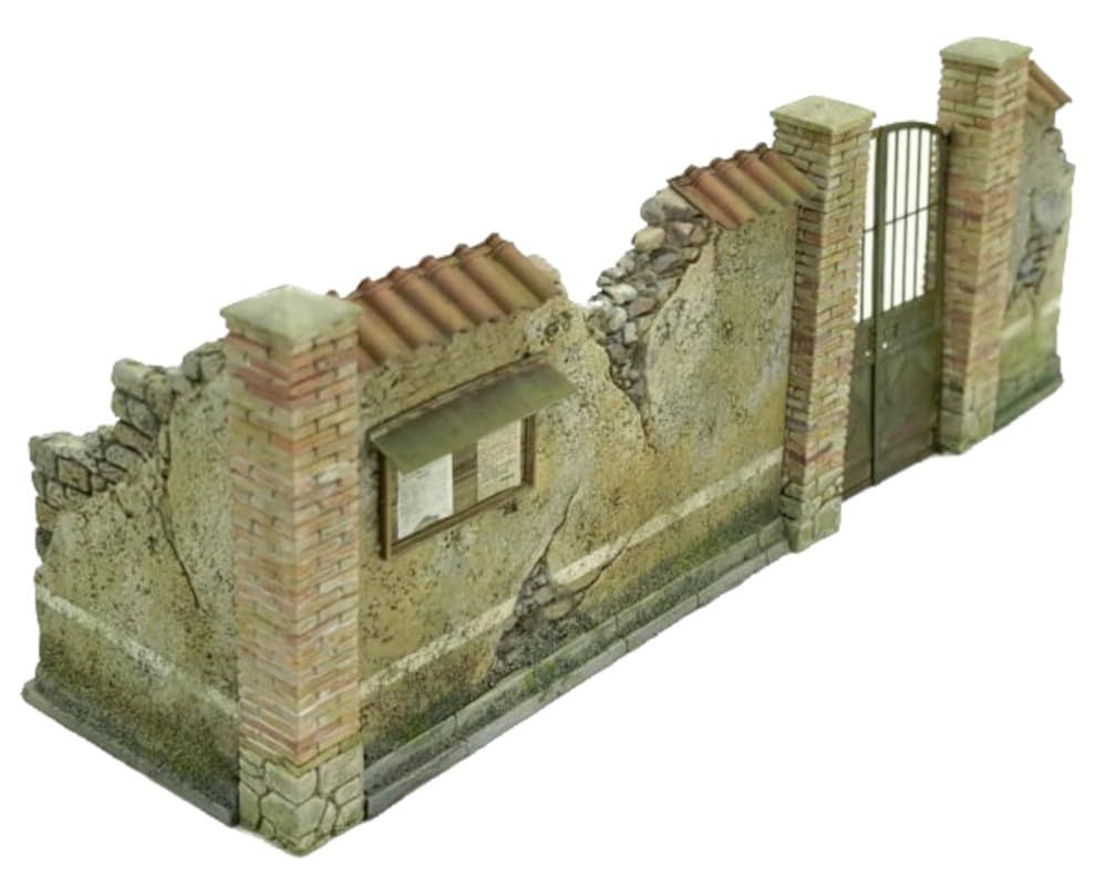 新品 HDモデルス 1/35 汎用 イタリアの鉄門付の塀 レジンキット HDM35234 (情景)