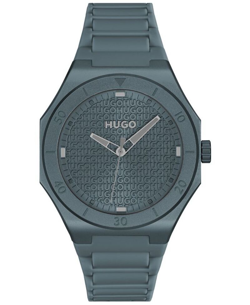 ヒューゴボス メンズ アクセサリー 腕時計 Hugo Boss Mens Grail Light Quartz Blue Silicone Watch 42mm Blue ブルー