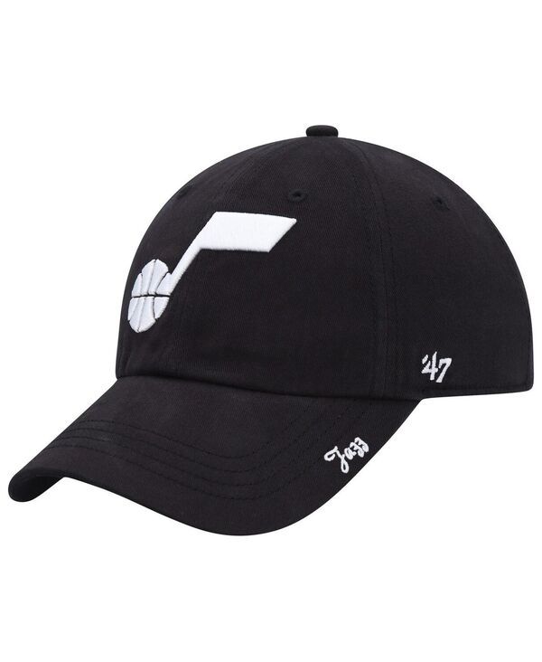 47 ブランド レディース アクセサリー 帽子 47 Brand Womens Black Utah Jazz Miata Clean Up Adjustable Hat Black ブラック