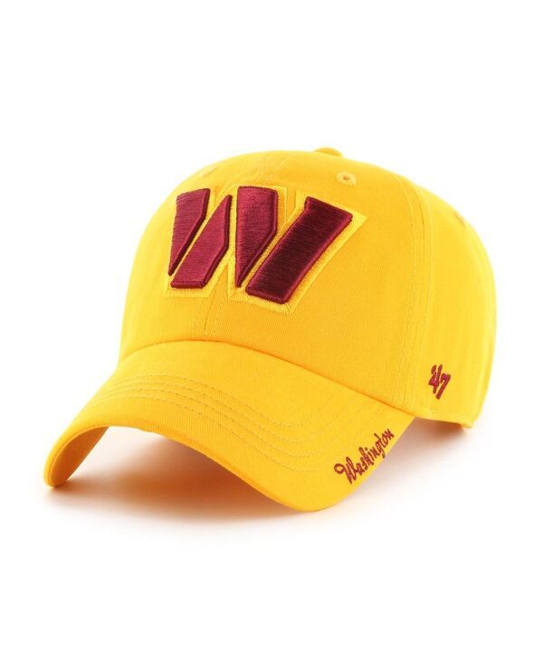 47 ブランド レディース アクセサリー 帽子 ロゴ 47 Brand Womens Gold Washington Commanders Miata Clean Up Secondary Logo Adjustable Hat Gold ゴールド