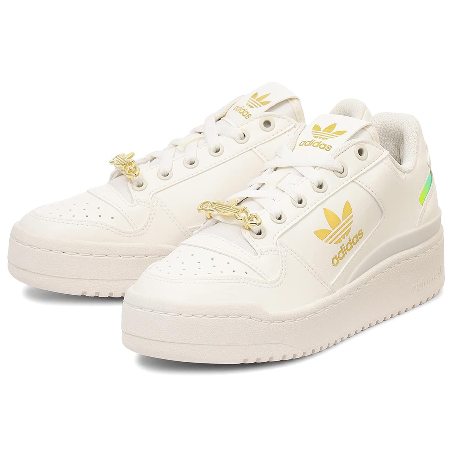 新品 [アディダス] フォーラムボールド J W FORUMボールド J オフホワイト/オフホワイト/ゴールド IF0111 アディダスジャパン正規品 22.5cm