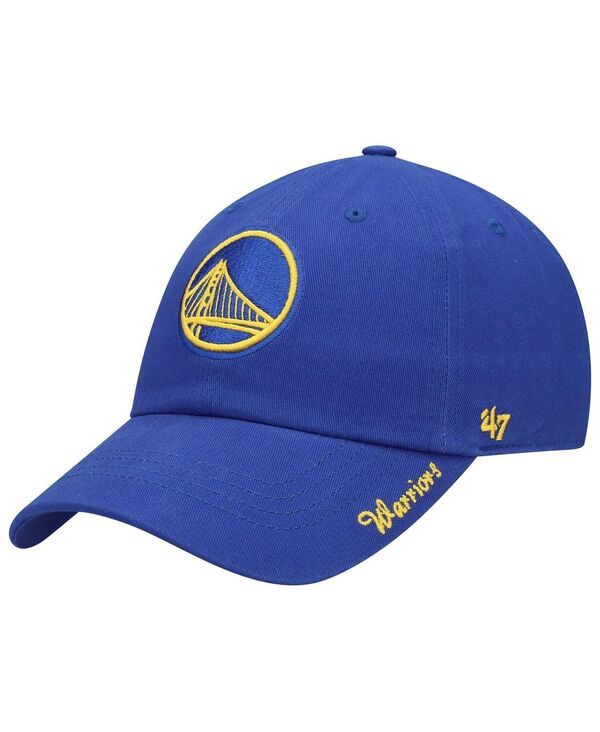47 ブランド レディース アクセサリー 帽子 ロゴ 47 Brand Womens Royal Golden State Warriors Miata Clean Up Logo Adjustable Hat Royal